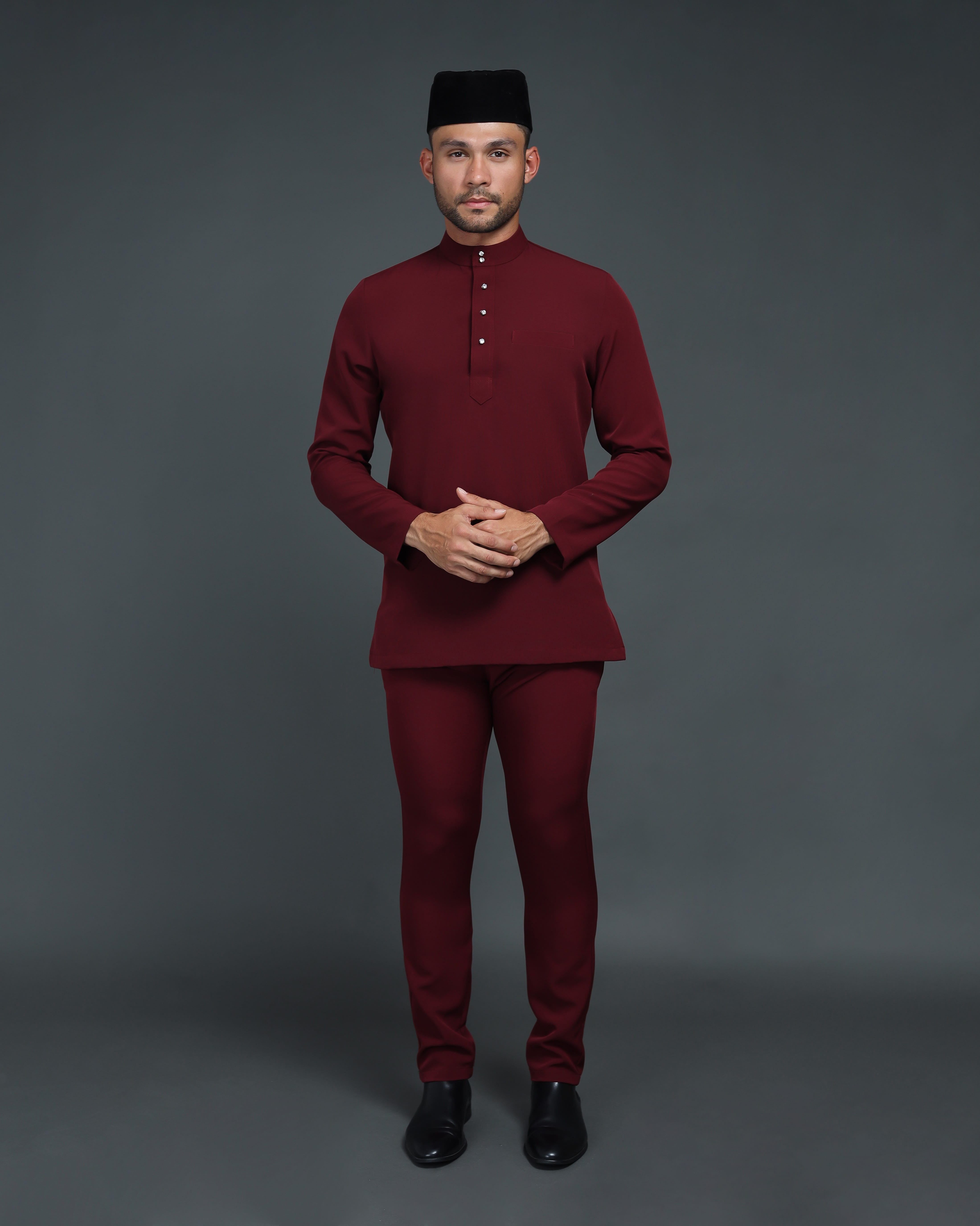 Burgundy 2024 baju kurung